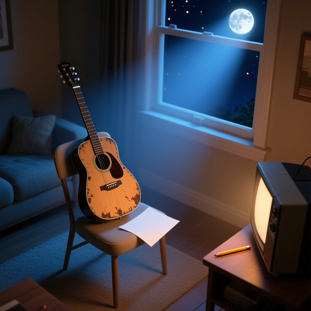 An Ol' Guitar And A Writing Pad artwork