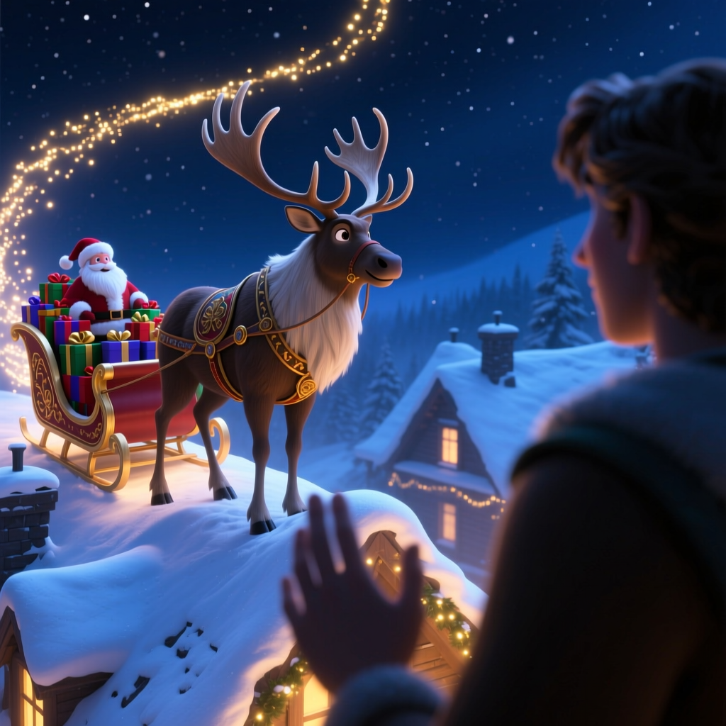 Santa and Moosey Moose artwork