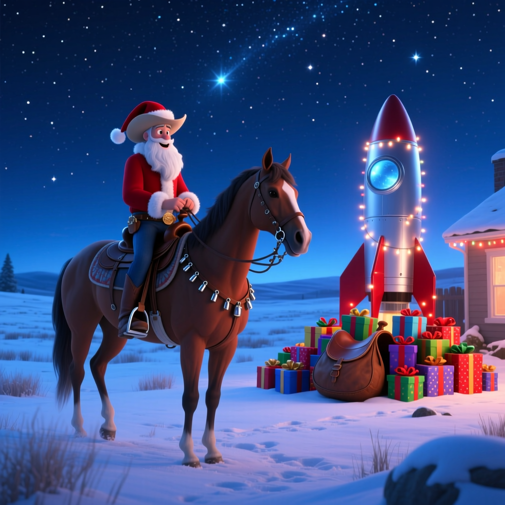 If Santa Were A Cowboy artwork