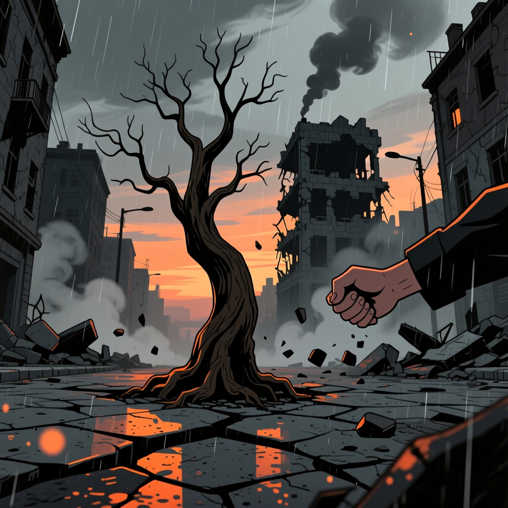 Earthquake artwork