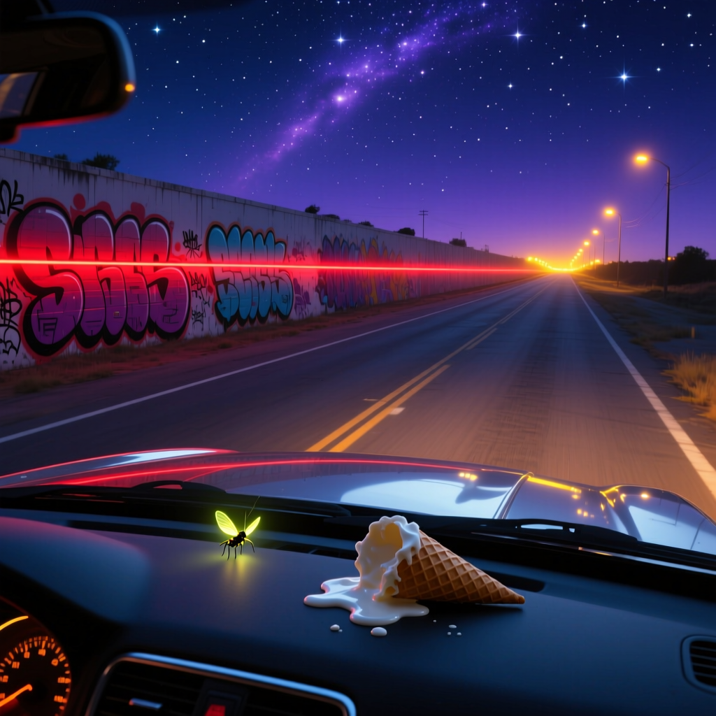 Fast Car on a Hot Summer Night artwork